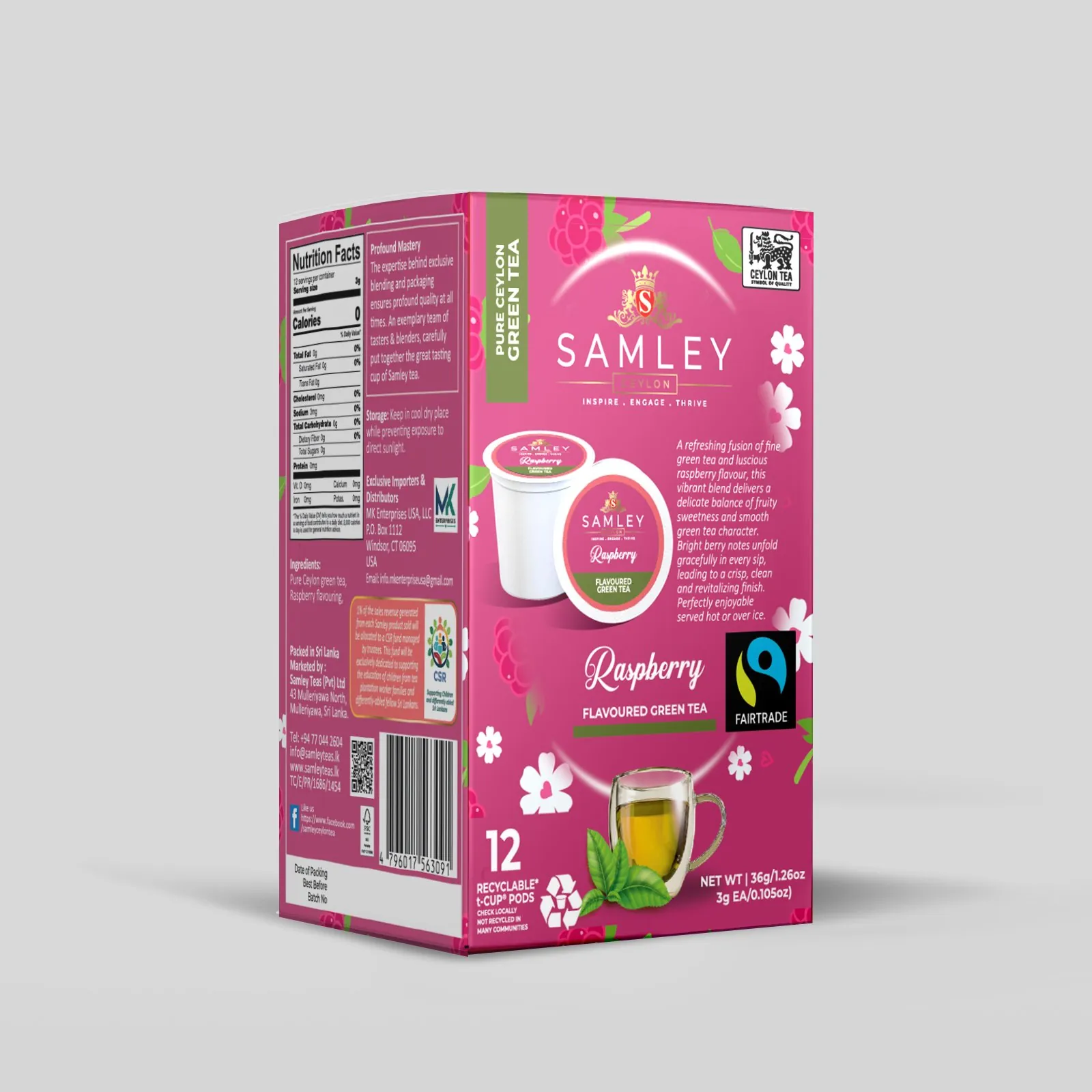 Raspberry Flavoured Green Tea T-Cup